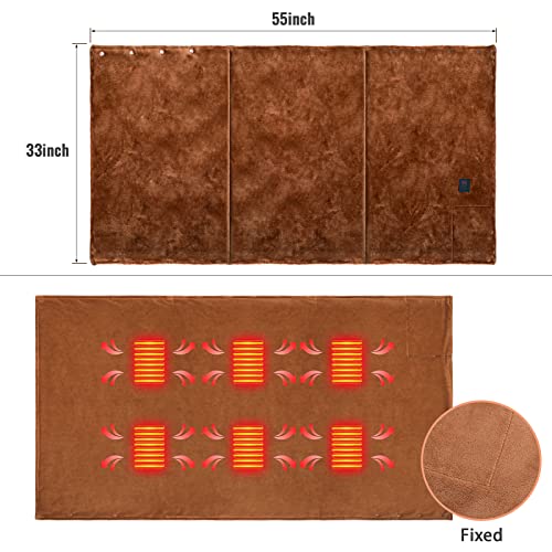 USB Heated Blanket,Heated Car Blanket,Machine Washable Super Cozy Soft Heated Blanket with 3 Heating Levels & Timing Function