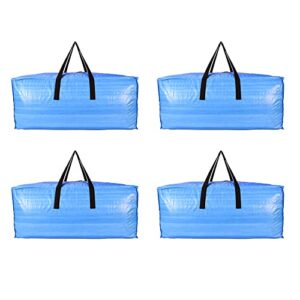 cosynee 4 pack extra large moving bags with zippers & carrying handles, heavy-duty storage tote for space saving moving storage college moving bags packing bags for moving