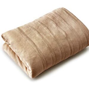 Eddie Bauer | Cabin Comfort Plush Heated Electric Warming Blanket, King, Khaki