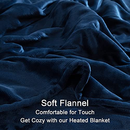 DoWin Electric Heated Blanket Twin Size 62x84'' Heating Throw Soft Flannel Full Body Warming with 10 Hours Auto Off, Fast Heating Blanket ETL Certification