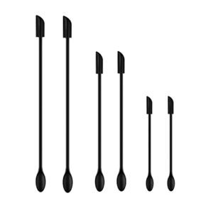 spatula set of 6 silicone mini makeup spatulas,small rubber spatula for cooking or baking kitchen gadgets spatula silicone for mini jar,cosmetics or reusable beauty spatula