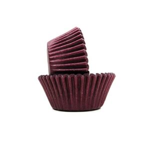 regency wraps standard baking cups greaseproof professional grade for cupcakes and muffins, burgundy solid, pack of 40