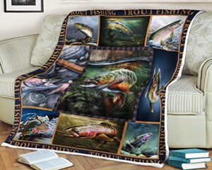 somegifts fishing blanket trout fishing, gift for dad