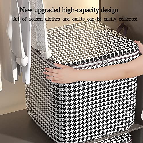 MUMICO Portable Clothes Storage Bag - Large Capacity Wardrobe Sorting Storage Box with Double Zipper Closure & Reinforced Handle, Versatile Foldable Lightweight Winter Cup Storage Box