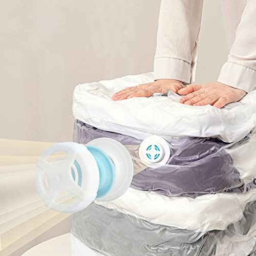 Vacuum Storage Bags, 4 Pack Press to Exhaust Space Saver Vacuum Storage Bags, Free Up 80% Space, 31"x40"x15" Vacuum Sealer Bags for Clothes, Clothing, Comforters and Blankets, No Need Air Pump