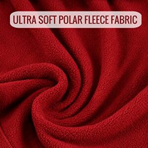 Heated Blanket, Electric Blanket Twin Size 62"x84" with 4 Heating Levels, Super Cozy Soft Polar Fleece Heated Throw, 10H Auto Shut Off & Overheat Protection, Machine Washable, Red