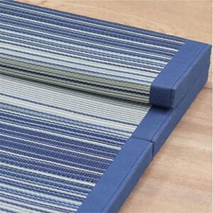 YLYAJY Folding Japanese Traditional Tatami Mattress Mat Rectangle Large Foldable Floor Mat Sleeping Tatami Mat Flooring (Color : Blue, Size : 75x200x3.5cm)