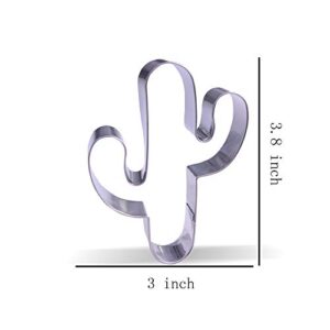 3.8 inch Cactus Cookie Cutter - Stainless Steel