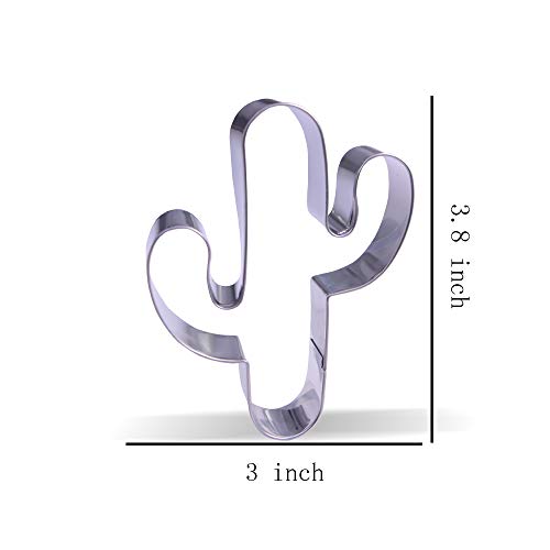 3.8 inch Cactus Cookie Cutter - Stainless Steel