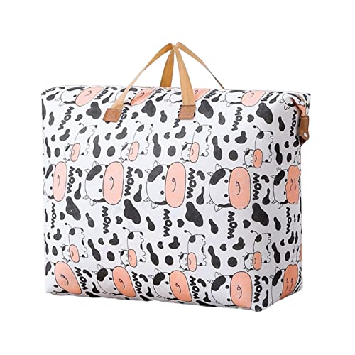 Nirelief Large Storage Bag with Zipper Moving Storage Bag Heavy Duty Clothes Bedding Storage Bag for Moving House Packing Bag for Home Travel M 52 * 17 * 40cm.