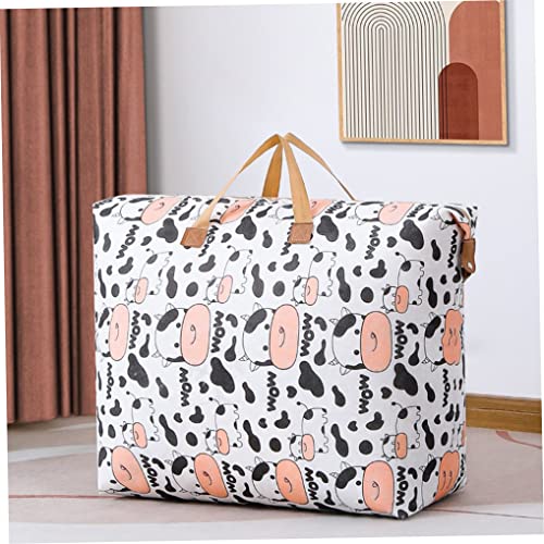 Nirelief Large Storage Bag with Zipper Moving Storage Bag Heavy Duty Clothes Bedding Storage Bag for Moving House Packing Bag for Home Travel M 52 * 17 * 40cm.