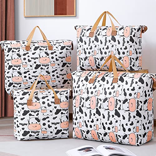 Nirelief Large Storage Bag with Zipper Moving Storage Bag Heavy Duty Clothes Bedding Storage Bag for Moving House Packing Bag for Home Travel M 52 * 17 * 40cm.