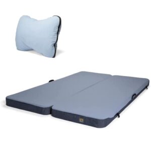 hest dually wide and standard pillow bundle - standard pillow, packable travel pillow, 20" l x 26" w - dually wide mattress, sleeps two, 72" l x 60" w