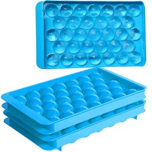 ice cube tray,round ice cube trays for freezer,circle ice cube mold making 66 x 1.2in big ice balls maker,sphere ice makers ice cube balls for cocktail whiskey,storage meat fish (blue)