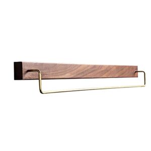 Wall-Mounted Towel Rack, Towel Bar Punch-Free Bathroom Shelf Solid Wood Retro Towel Bar, for Bathroom Bedroom