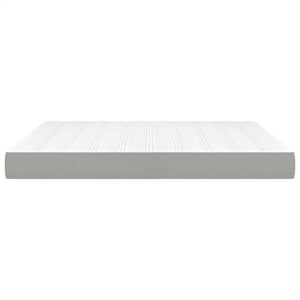 vidaXL Pocket Spring Bed Mattress Light Gray 59.8"x79.9"x7.9" Queen Fabric