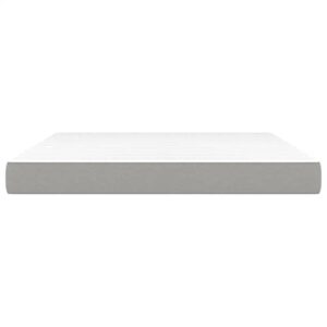 vidaXL Pocket Spring Bed Mattress Light Gray 59.8"x79.9"x7.9" Queen Fabric