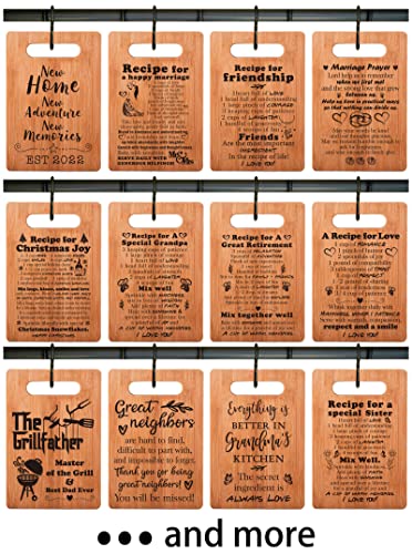 MY-ALVVAYS Wedding Gifts, Marriage gift, Mr and Mrs Gifts, Wedding Presents for Newlyweds, Recipe Cutting Board Gift, 7"x 11" -048