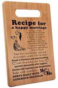 my-alvvays wedding gifts, marriage gift, mr and mrs gifts, wedding presents for newlyweds, recipe cutting board gift, 7"x 11" -048