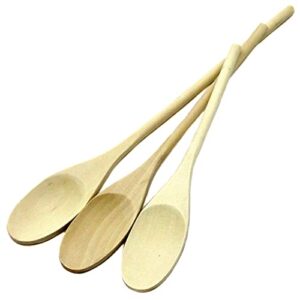 chef craft select maple wooden spoon set, 10, 12, 14 inch, natural