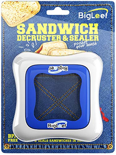 Sandwich Cutter, Sealer and Decruster for Kids - Remove Bread Crust, Make DIY Pocket Sandwiches - Non Toxic, BPA Free, Food Grade Mold - Durable, Portable, Easy to Use (Square)