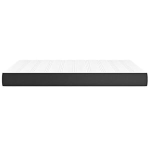 vidaXL Pocket Spring Bed Mattress Black 53.9"x74.8"x7.9" Full Faux Leather