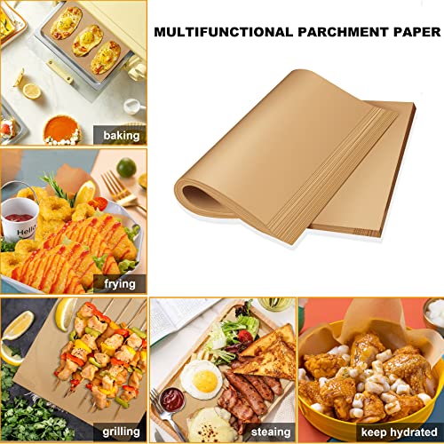 200 Pcs Parchment Paper Sheets 9 x 13 Inches, Precut Parchment Paper for Baking, Air Fryer Disposable Paper Liner, HOFHTD Non-Stick Cooking Papers for Grilling, Frying, Steaming