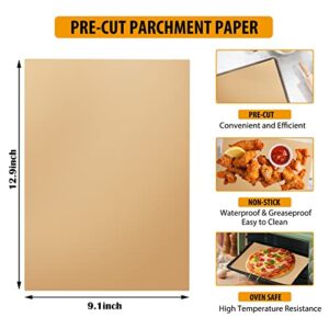 200 Pcs Parchment Paper Sheets 9 x 13 Inches, Precut Parchment Paper for Baking, Air Fryer Disposable Paper Liner, HOFHTD Non-Stick Cooking Papers for Grilling, Frying, Steaming