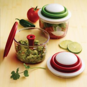 Chef'n VeggiChop Hand-Powered Food Chopper, Set of 1, Cherry