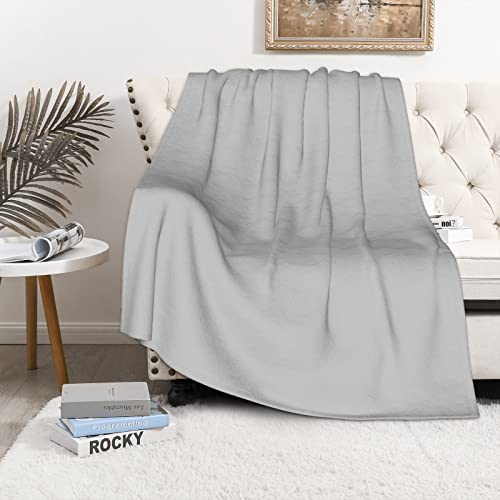 Angaja Light Grey Fleece Blanket Throw | Super Soft, Plush, Luxury Flannel Throw | for Bed, Sofa, Couch, Travel, Camping 40"x30"（XS） for pet