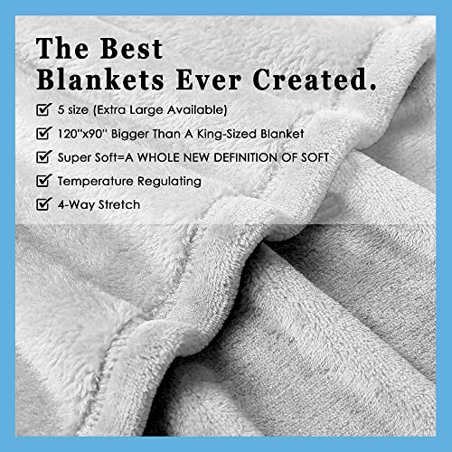 Angaja Light Grey Fleece Blanket Throw | Super Soft, Plush, Luxury Flannel Throw | for Bed, Sofa, Couch, Travel, Camping 40"x30"（XS） for pet