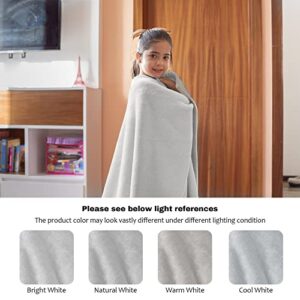 Angaja Light Grey Fleece Blanket Throw | Super Soft, Plush, Luxury Flannel Throw | for Bed, Sofa, Couch, Travel, Camping 40"x30"（XS） for pet