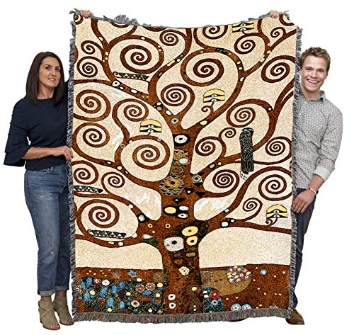 Pure Country Weavers Stoclet Frieze Blanket by Tree of Life - Gustav Klimt - Fine Art Gift Tapestry Throw Woven from Cotton - Made in The USA (72x54)