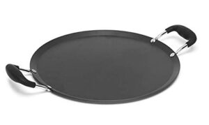 imusa usa 11" nonstick carbon steel comal with bakelite handles, inch, black