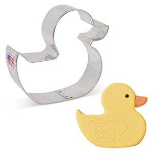 rubber duck cookie cutter, 4" made in usa by ann clark
