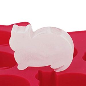 LYWOO Cat Shaped Silicone Ice Cube Molds and Tray, Pack of 2