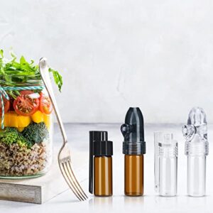 Portable Mini Spice Storage Pepper Shaker Bottle with Spoon (4 Pack),Bottle for Outdoor Camping Travel