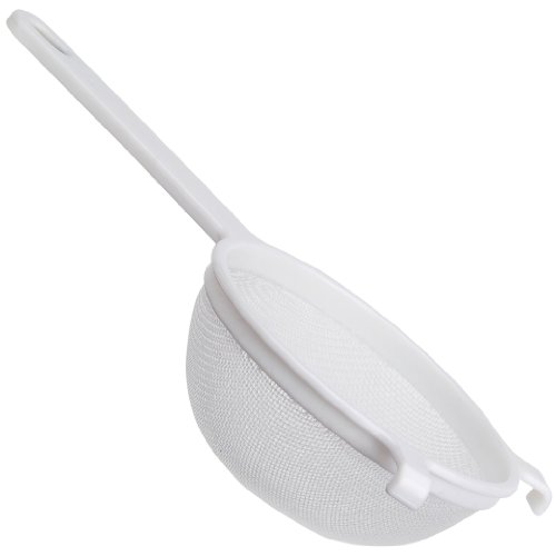 HIC Kitchen Double-Ear Fine Mesh Strainer, FDA Approved, BPA Free, 4-Inch,White