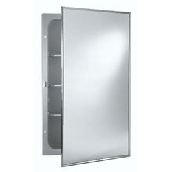 jensen 478fs basic styleline recessed steel medicine cabinet, white