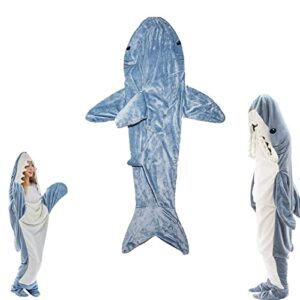 lelebear shark blanket,shark blanket hoodie adult -blanket hoodie women (74.8 x 35.5in (l) for height of 155-175cm)
