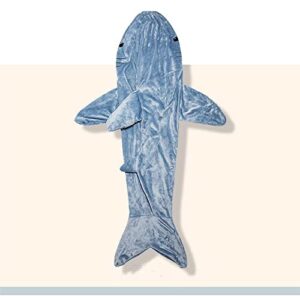 LELEBEAR Shark Blanket,Shark Blanket Hoodie Adult -Blanket Hoodie Women (74.8 x 35.5in (L) for Height of 155-175cm)