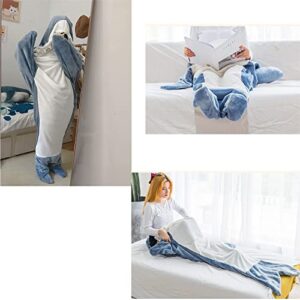 LELEBEAR Shark Blanket,Shark Blanket Hoodie Adult -Blanket Hoodie Women (74.8 x 35.5in (L) for Height of 155-175cm)