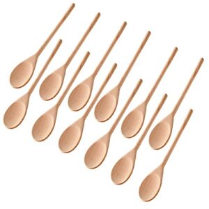 kitchen wooden spoons mixing baking serving utensils puppets 12 in - 12 pack