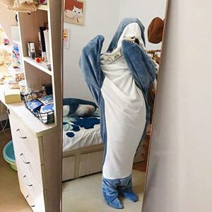 Xyiafc Shark Blanket,Shark Blanket Pajamas,Shark Blanket Hoodie, Shark Onsie,Shark Wearable Blanket Adult Boy Girl (66.5"X 27"(M) for adults or women with height 145-165cm)