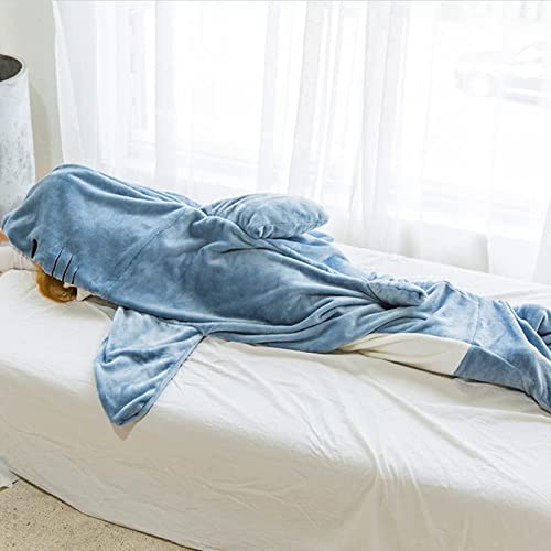 Xyiafc Shark Blanket,Shark Blanket Pajamas,Shark Blanket Hoodie, Shark Onsie,Shark Wearable Blanket Adult Boy Girl (66.5"X 27"(M) for adults or women with height 145-165cm)