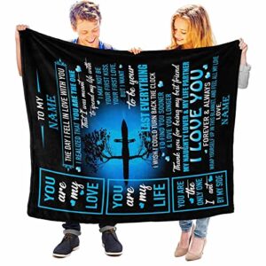 Custom Love Blanket to My Gorgeous Wife or Husband, Thank You for Being My Best Friend My Naughty Lover & My Life Partner Gift Blanket 50 x 60 Inches