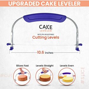 RFAQK 35PCs Cake Turntable and Leveler-Rotating Cake Stand with Non Slip pad-7 Icing Tips and 20 Bags- Straight & Offset Spatula-3 Scraper Set -EBook-Cake Decorating Supplies Kit -Baking Tools