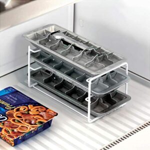 Fox Valley Traders Vintage Kitchen Aluminum Metal Ice Cube Trays, Set of 2