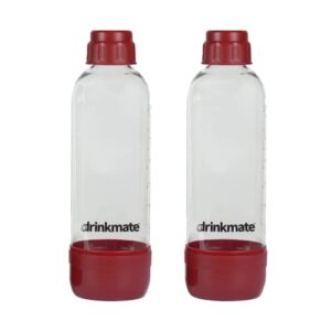 Drinkmate Carbonation Bottles (Twin-Pack) (1L, Red)