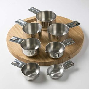 KitchenMade Measuring Cups 7 Piece Set of Quality Professional Grade 18:8 Stainless Steel-Perfect for Dry and Liquid Ingredients, small